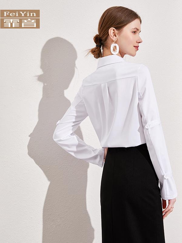 PROFESSIONAL CASUAL WHITE SHIRT WOMENS LONG-SLEEVED TEMPERAMENT FASHIONABLE THIN BOTTOM ANTI-WRINKLE NON-IRON INTERVIEW PROFESSIONAL SHIRT
