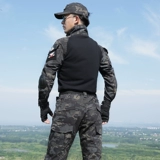 Камуфляжный летний тонкий износостойкий дорожный комплект для тренировок, короткий рукав