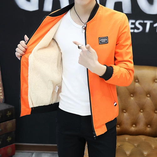 Куртка, флисовый осенний пуховик, в корейском стиле, увеличенная толщина