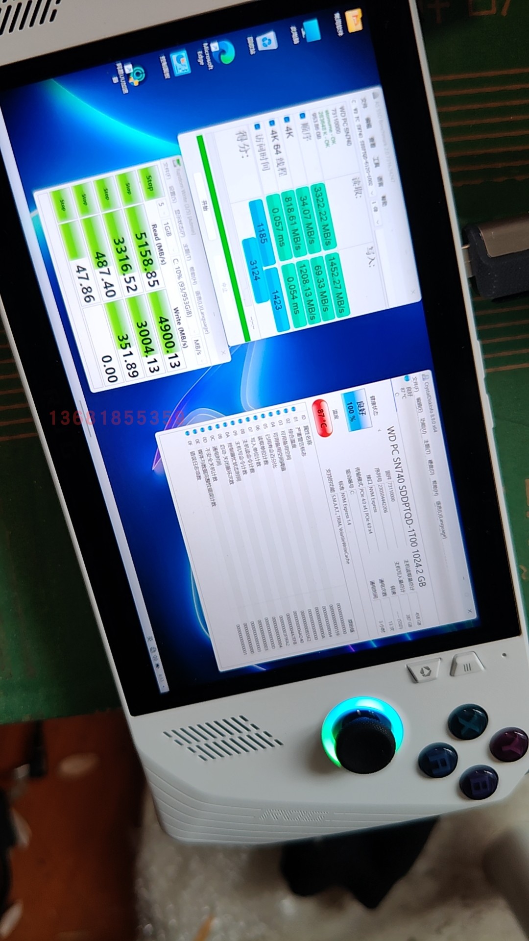 ROG 휴대용 게임 콘솔 하드 드라이브 ROG ALLY 휴대용 업그레이드 1T 2TB 솔리드 스테이트 SSD MICRON 2400