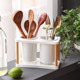 Ceramic chopsticks, knife and fork rack, mold-proof tableware cage, kitchen supplies storage box, storage rack, Nordic household tableware box