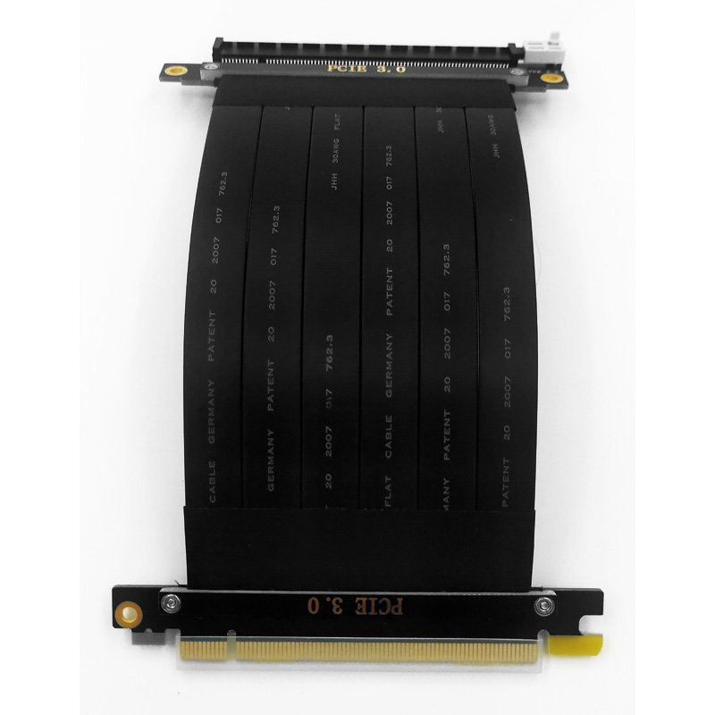 JHH GRAPHICS CARD EXTENSION CABLE PCIE 3.0 X16 STRAIGHT ADAPTER CABLE HIGH-SPEED SHIELDED PCIE GEN3 STABLE