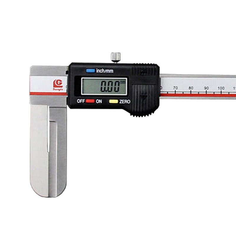 GUANGLU 긴 발톱 내경 디지털 캘리퍼스 150 200 300MM 스텝 내부 구멍 깊은 구멍 측정 전자 캘리퍼스