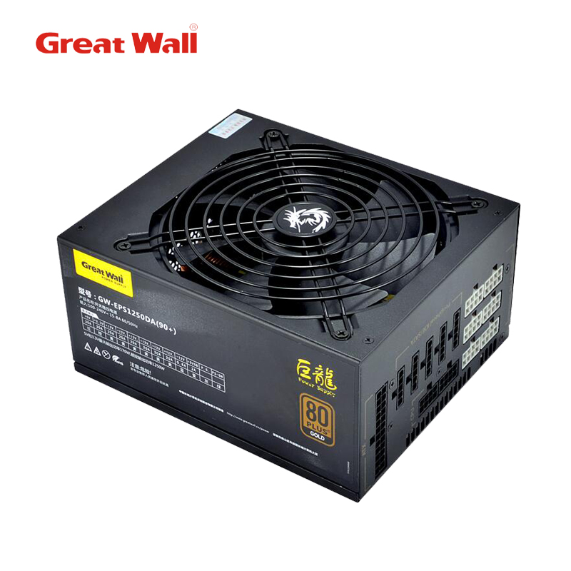 8카드 다이렉트 플러그 섀시 멀티 그래픽 카드 컴퓨터 섀시[6000RPM 팬 4개 및 1250W GREAT WALL DRAGON 전원 공급 장치 1개 포함]