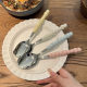 *The boss's wife uses light luxury*Korean style ins cream texture pearl ceramic handle 304 stainless steel western food spoon