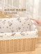 Storage basket woven storage basket rattan storage box for placing clothes with lid super large storage box multi-function