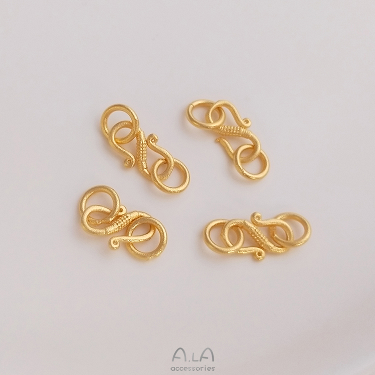 STRONG COLOR SHAJIN RUI BEAST AUSPICIOUS RUYI CLOSING BUCKLE DIY FISH-SHAPED BUCKLE S-SHAPED FISHHOOK BUCKLE BRACELET JEWELRY CONNECTION BUCKLE