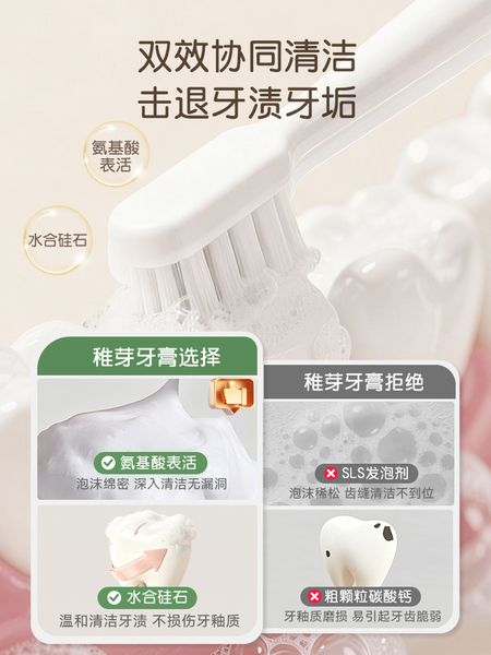 稚芽备孕妇女专用牙膏不含氟口腔护理果香味清新口气洗漱用品套装 — 3