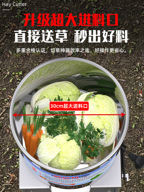 铡草机切菜机不锈钢碎菜机喂鸡蔬菜切碎机饲料粉碎机养殖用打碎机