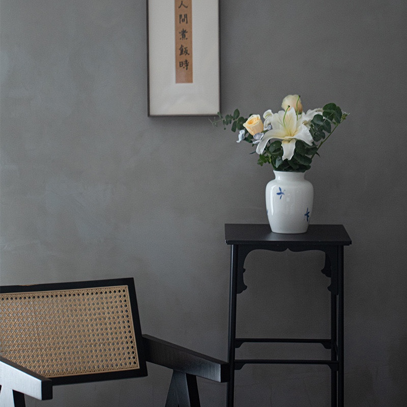 와비사비 스타일 수제 철제 꽃꽂이 새로운 중국식 화단 일본식 차 공간 선반 분재 꽃병
