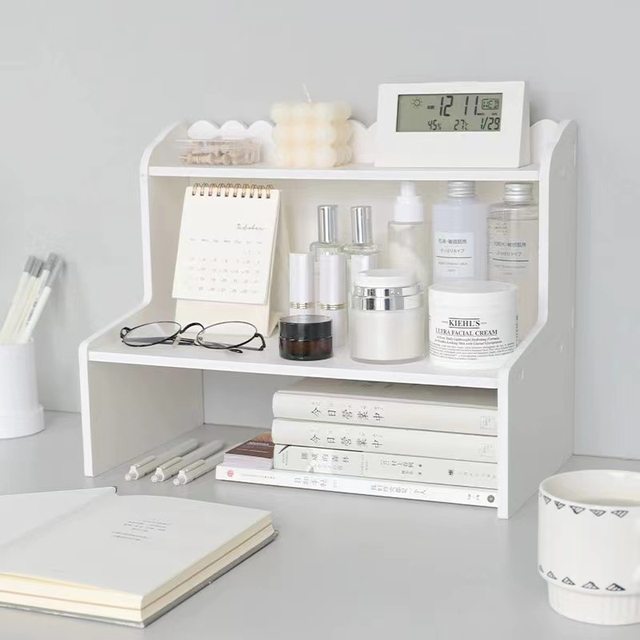 Ins wind desktop student storage rack multifunction desk cosmetics organization storage rack dormitory stationery storage box