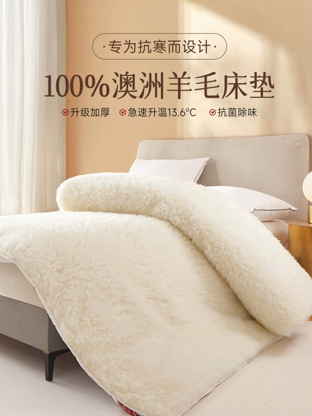 羊毛床垫软垫家用床褥垫冬季羊羔绒毛毯冬天加厚保暖垫被褥子铺底