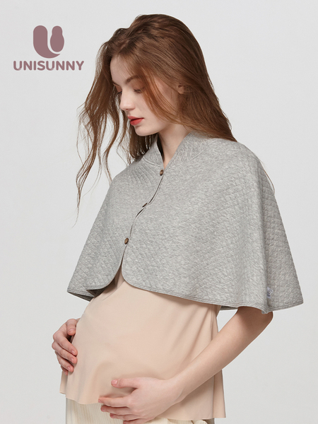 unisunny月子披肩纯棉哺乳衣护肩颈孕妇产后喂奶斗篷四季通用秋季 — 3