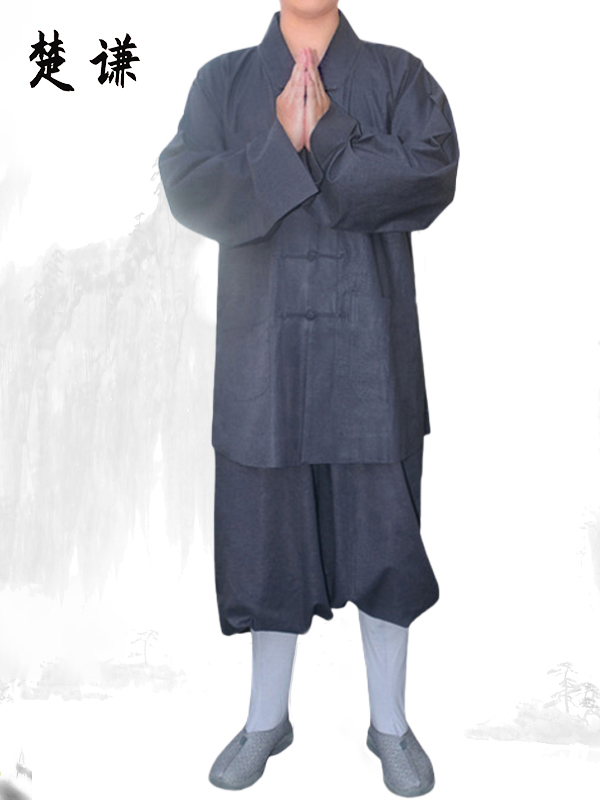 DUSTY MONK CLOTHES SHORT COATS SUMMER TENCEL LINEN GOWNS MONK CLOTHES MONK CLOTHES THIN STYLES COMFORTABLE AND BREATHABLE MEN AND WOMEN