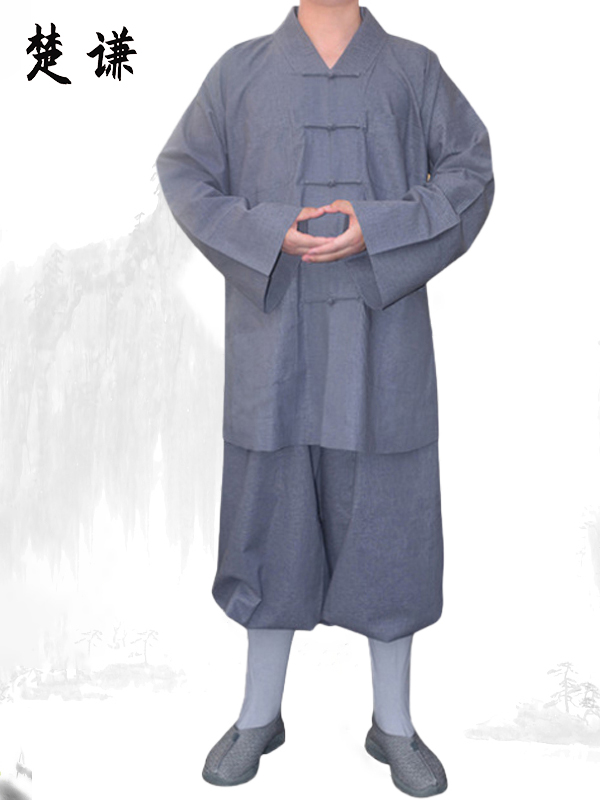 DUSTY MONK CLOTHES SHORT COATS SUMMER TENCEL LINEN GOWNS MONK CLOTHES MONK CLOTHES THIN STYLES COMFORTABLE AND BREATHABLE MEN AND WOMEN