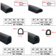 EPDM rubber strip electric box cabinet D-type hollow solid adhesive foam sponge semicircular seal strip