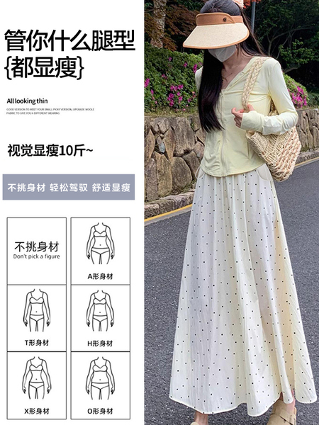孕妇裤夏季薄款外穿2026年新款孕妇波点裤裙无托腹抽绳阔腿裤夏装 — 3