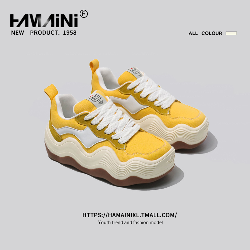 HAMAINI WANG HEDI THE SAME BREAD SHOES WOMENS 2025 SPRING NEW WAVE SHOES PLATFORM CASUAL SHOES