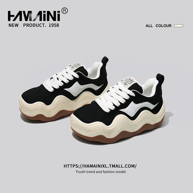 HAMAINI WANG HEDI THE SAME BREAD SHOES WOMENS 2025 SPRING NEW WAVE SHOES PLATFORM CASUAL SHOES