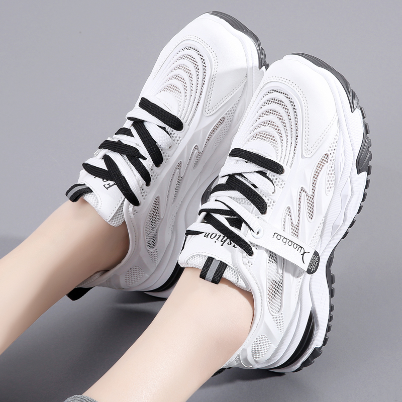 RED GREEN FLY VERSATILE WOMENS SNEAKERS 41-424024 SIZE MESH NEW SUMMER SHOES BIG DADDY BREATHABLE RUNNING BREAK