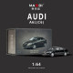 Maisdi 1 64 Audi A6 LC6 black small proportional alloy car model police car boy collection trendy toy ornaments