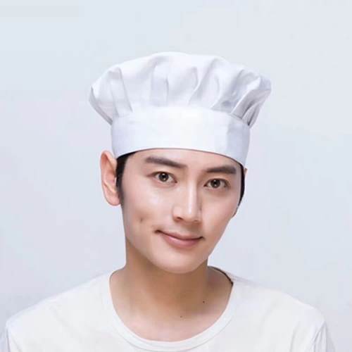 [Достойная] шляпа шеф-повара, мужская рабочая шляпа шеф-повара, дышащая женская тканевая шляпа для общественного питания, белая шляпа с грибами A +