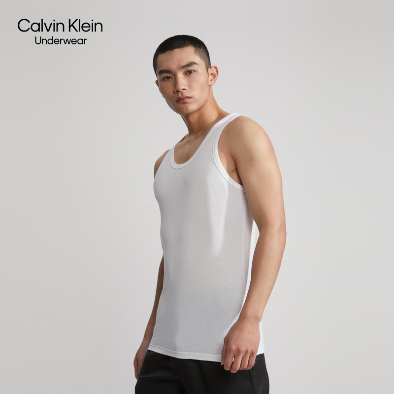 CK UNDERWEAR MENS TWO-PIECE DECORATED BODY COTTON PRINT COMFORTABLE CASUAL HOME PAJAMAS VEST NP2160O