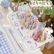 Table-side sticking makeup brush storage pen holder desktop storage box stationery wall-mounted student pen box multi-function pen bucket