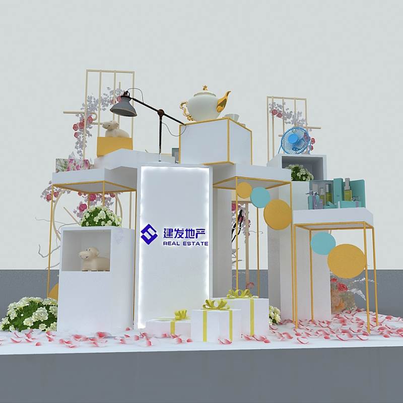 부동산 영업소 부동산 배송 DP 포인트 선물 창작 소품 장면 디스플레이 레이아웃 및 장식