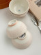 Anmuliangpin Foreign Trade Original List Super Beautiful Pink Fish Scale Design Matte High Temperature Ceramic Dim Sum Bowl Household Rice Bowl