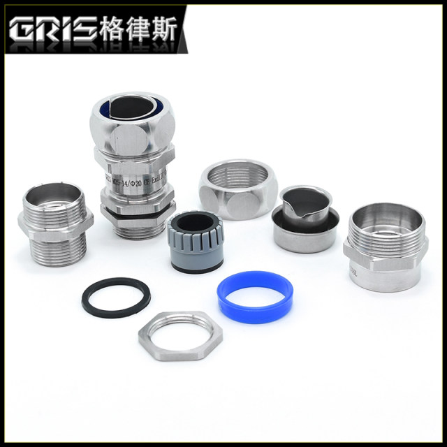M metric 304 stainless steel hose cable double lock fixing head plastic corrugated pipe connection end sealing joint