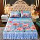 Ice silk mat three-piece set sheets washable 1.8ym bed air conditioning mat summer 1.5m bed sheet set foldable