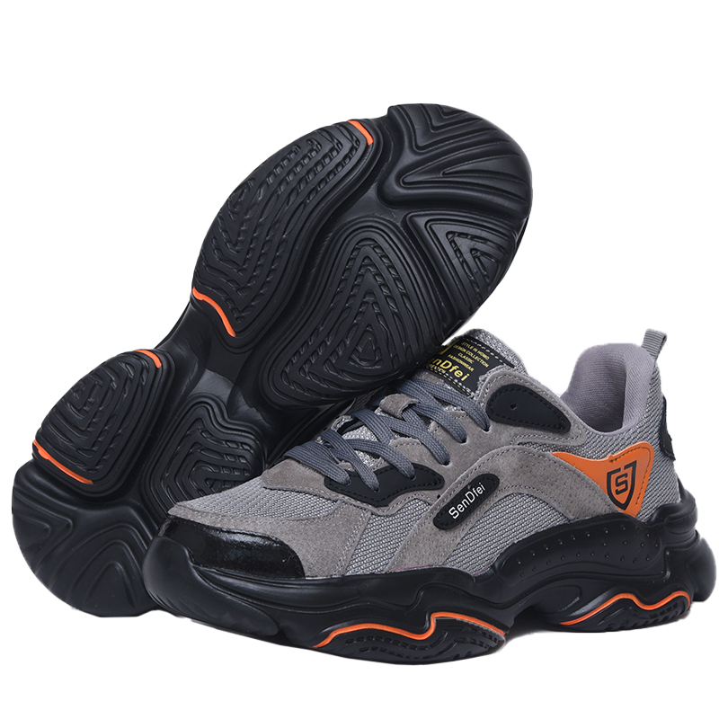 LABOR PROTECTION SHOES MENS FOUR SEASONS ANTI-SMASHING AND ANTI-PUNCTURE STEEL TOE HEAD MENS BREATHABLE OLD BELT STEEL PLATE INSULATION WORK SITE