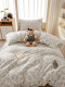 TeenieWeenie Summer Cotton Double Layer Yarn College Door Three-piece Cotton Single Bed Quilt Cover