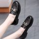 Red Green Fly genuine leather shallow mouth single shoes for women 2024 summer new hollow breathable sandals soft sole versatile mother shoes