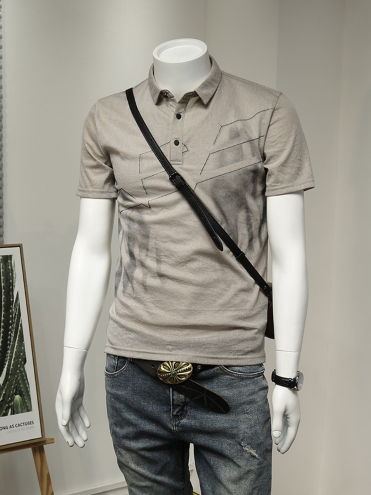 POLO SHIRT T-SHIRT MENS SUMMER 2023 NEW HIGH-END TOP TENCEL COTTON LINEN HALF SLEEVE BUSINESS CASUAL MENS TREND