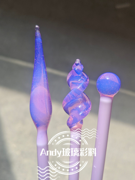 B12 紫水晶重版 紫粉色蛋白棒 烧玻璃 灯工玻璃棒 彩色琉璃硬料