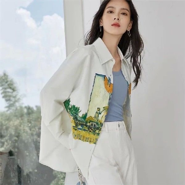 NEWDISCVRY AUTUMN WOMEN SHIRTS WHITE IRREGULAR LOOSE BLOUSES