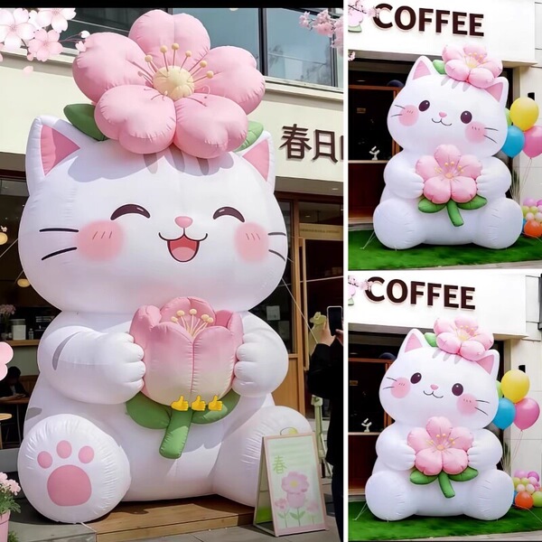 充气卡通气模花朵充气花朵吊挂美陈装饰吉祥物玩偶仿真花朵气模