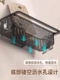 Suction cup sink storage rack rag drain basket household kitchen double-layer multi-function integrated wall-mounted storage rack