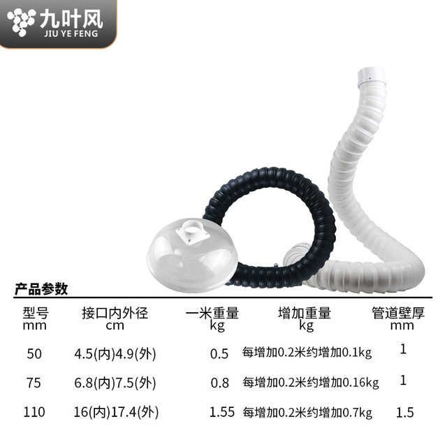 Nine-leaf wind universal bending positioning bamboo tube suction hood assembly line solder drain vacuum cleaner universal suction arm