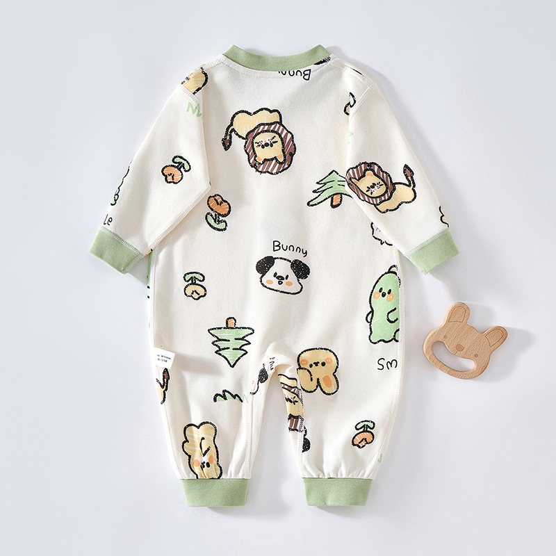 2 FOLD DISCOUNT STORE BABY ONESIES SPRING AND AUTUMN BONELESS COTTON NEWBORN CLOTHES AUTUMN AND WINTER THIN HA YI AUTUMN