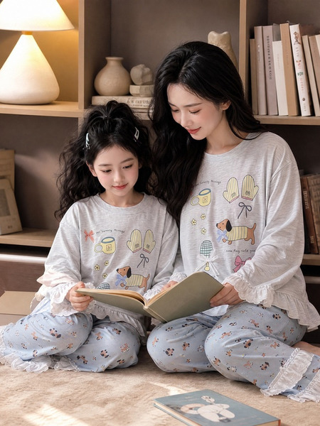 女童睡衣纯棉秋季2026新款今年流行爆款初中学生女秋超好看家居服