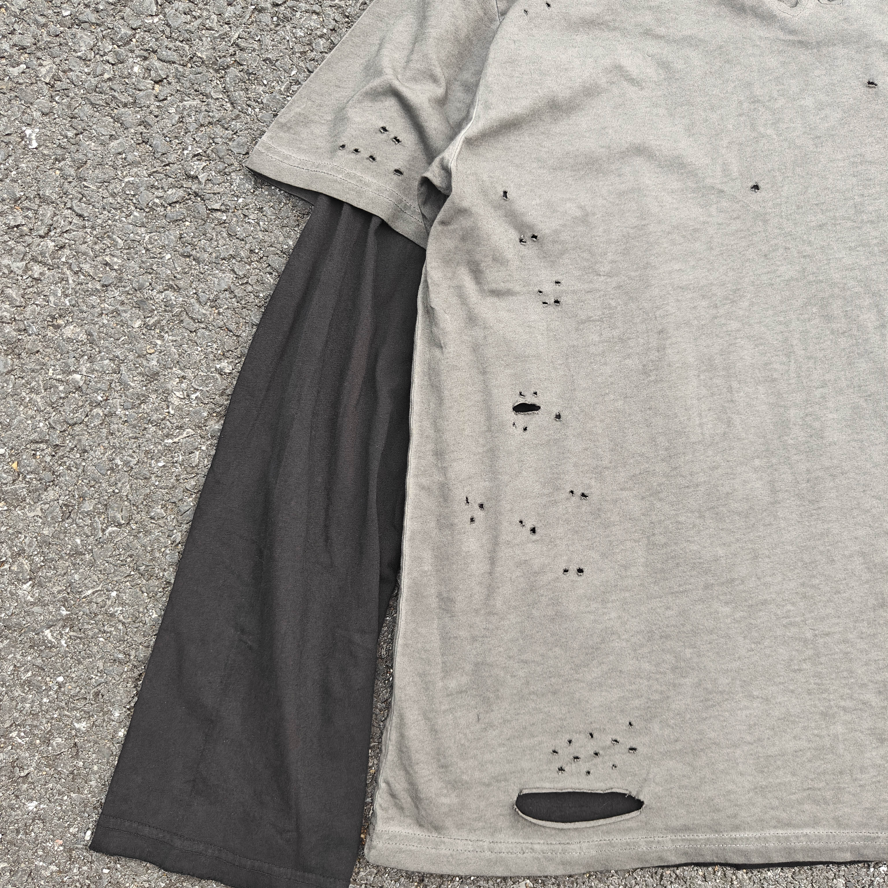JUST FOR PLEASURE JUST FOR LOVE MAGICAL GIRL MADOKA AKATSUKI MIYAN 180G LAYERED DESTRUCTION DISTRESSED LONG SLEEVES