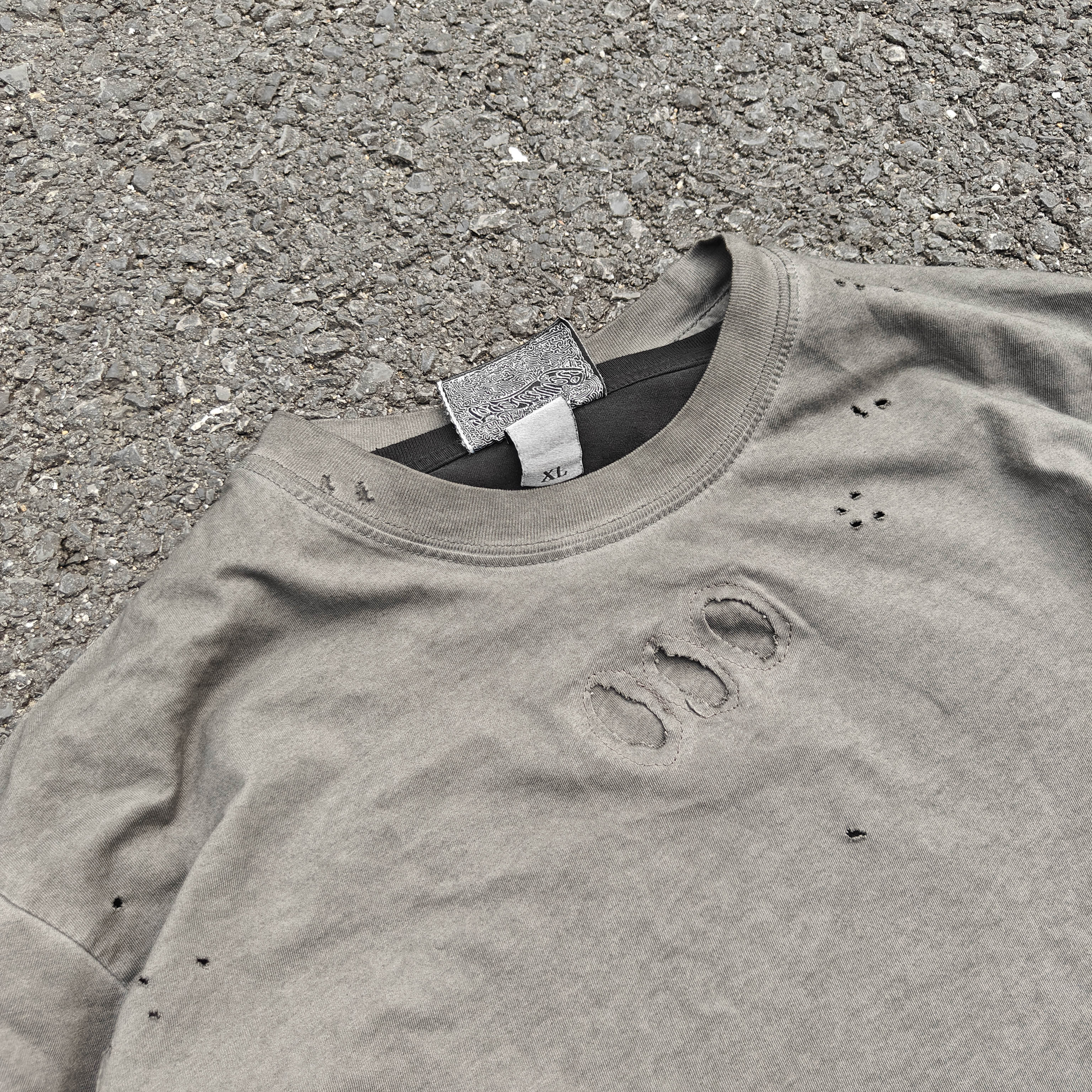 JUST FOR PLEASURE JUST FOR LOVE MAGICAL GIRL MADOKA AKATSUKI MIYAN 180G LAYERED DESTRUCTION DISTRESSED LONG SLEEVES