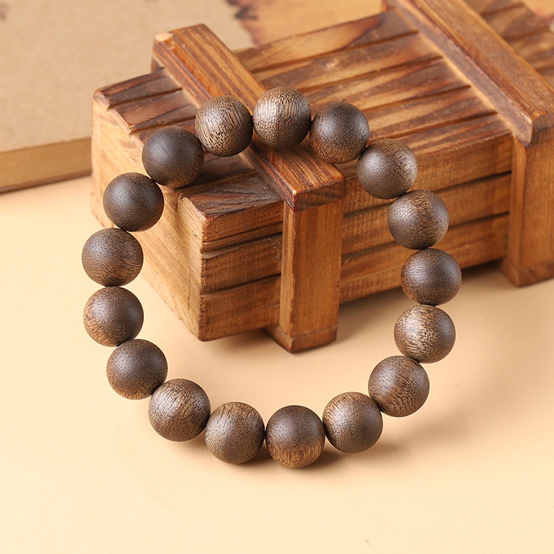 정통 천연 베트남 나트랑 바이 QINAN AGARWOOD 팔찌 남성용 잠수정 체스 NANWEN 불교 비즈 여성용 싱글 서클 팔찌