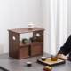 Black walnut solid wood retro sliding door home tea set tea space study soft decoration storage cabinet storage cabinet