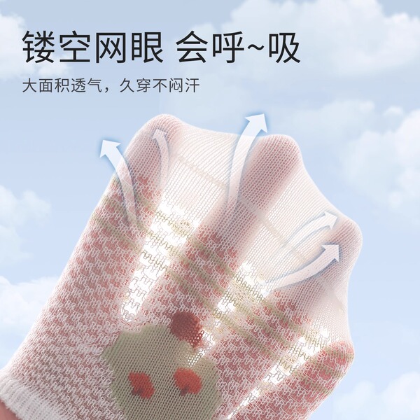 宝宝地板袜夏季薄款防滑隔凉婴儿室内学步网眼透气男女儿童不勒腿 — 3