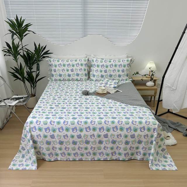 Summer cartoon children's cool ice silk single bed bamboo fiber soft cool mat sheets available in multiple colors 180230