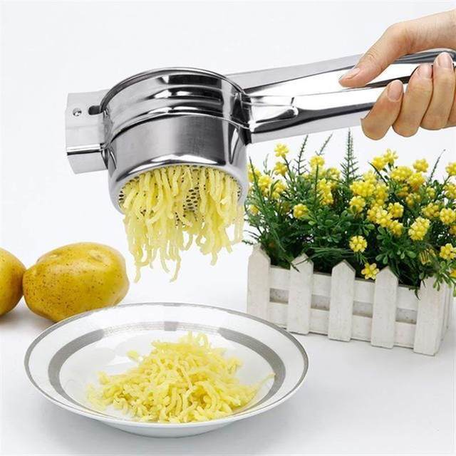 Stainless steel potato mud pressing device potato masher manual juice pressing device pumpkin mud pressing device kitchen tools